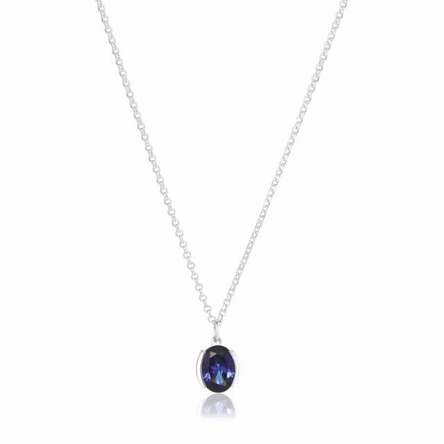 Ellisse Carezza - med blåa zirkoner Necklaces