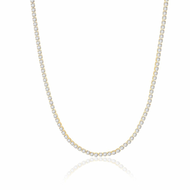 Ellera Grande - 18k Goldpläterad, med vita zirkoner Necklaces