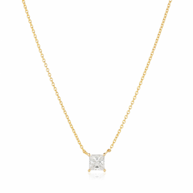 ELLERA QUADRATO Necklaces Vita Zirkoner Gold