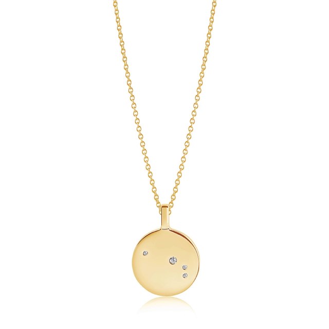 ZODIACO ARIES Necklaces White Zirkoner (Gold)