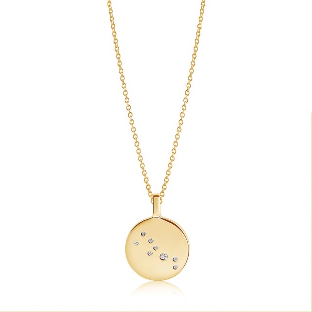 ZODIACO TAURUS Necklaces White Zirkoner (Gold)