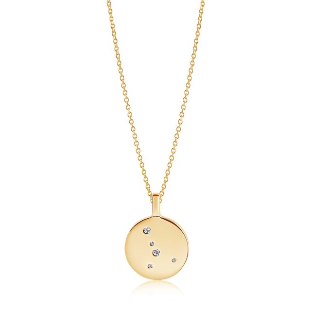ZODIACO CANCER Necklaces White Zirkoner (Gold)