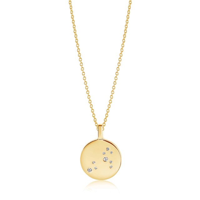 ZODIACO LEO Necklaces White Zirkoner (Gold)