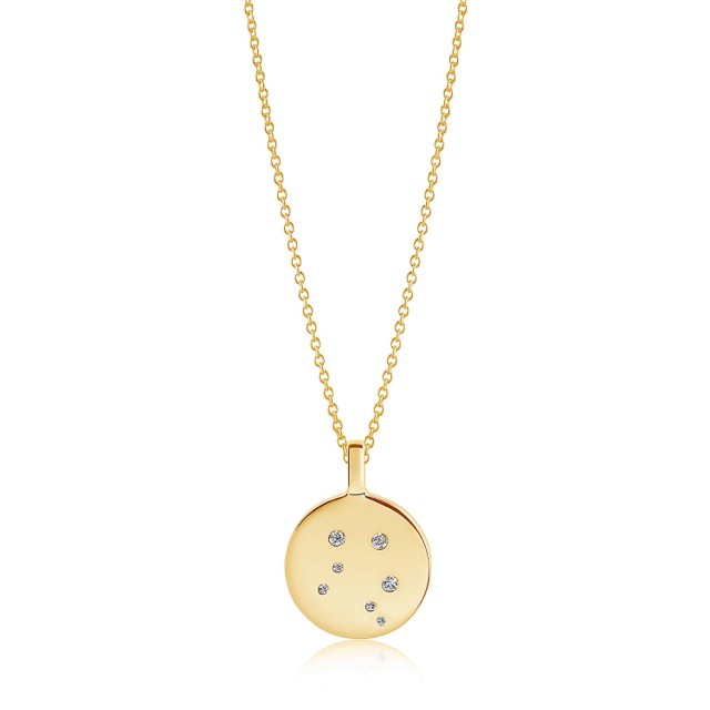 ZODIACO LIBRA Necklaces White Zirkoner (Gold)