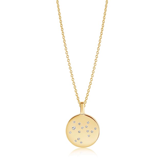 ZODIACO SAGITARIUS Necklaces White Zirkoner (Gold)