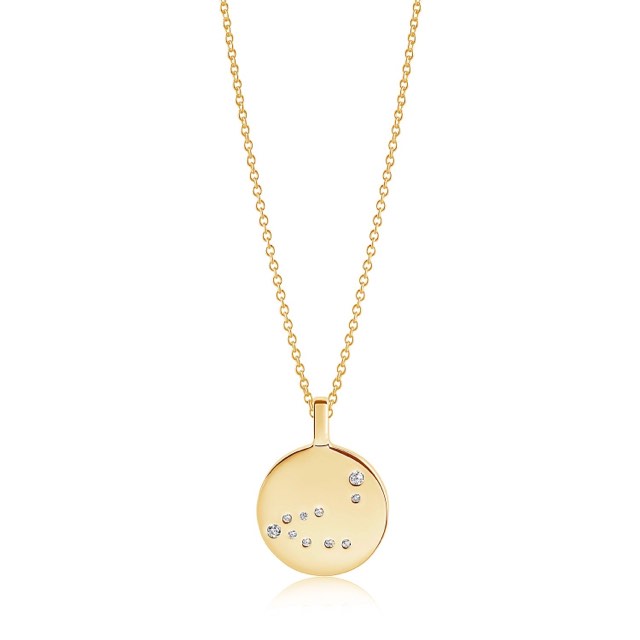 ZODIACO CAPRICORN Necklaces White Zirkoner (Gold)