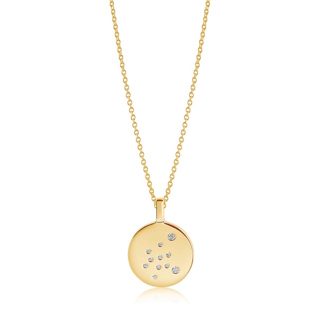 ZODIACO AQUARIUS Necklaces White Zirkoner (Gold)