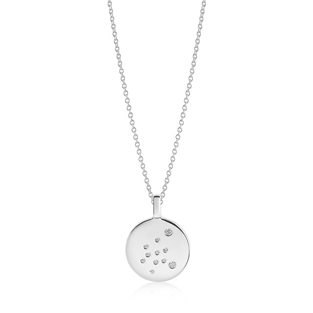 ZODIACO AQUARIUS Necklaces White Zirkoner (silver)