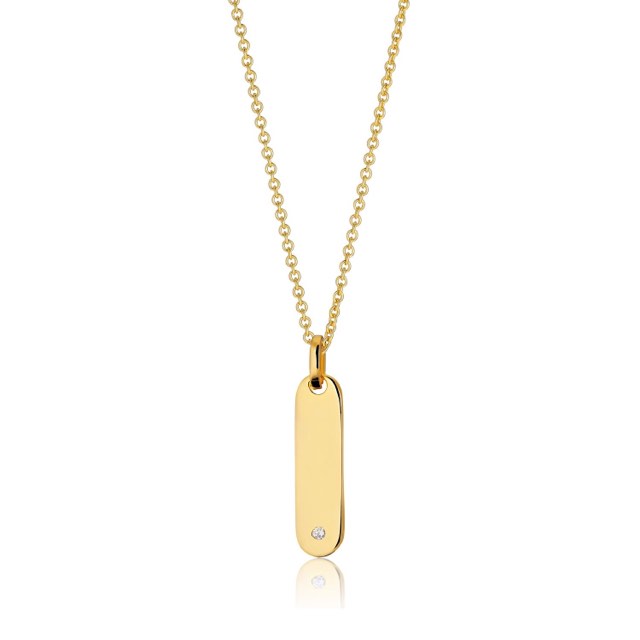 FOLLINA LUNGO Necklaces White Zirkoner (Gold) 38-45 cm