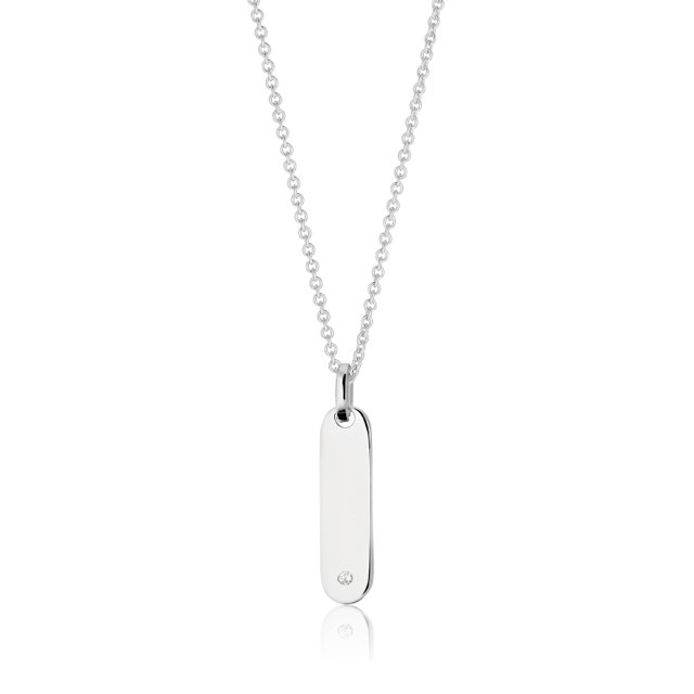 FOLLINA LUNGO Necklaces White Zirkoner (silver) 38-45 cm