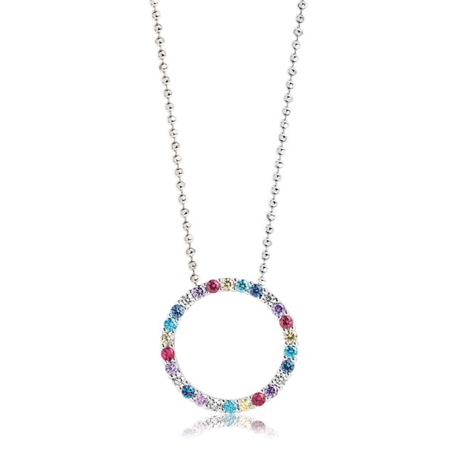 BIELLA Necklaces Multi-coloured Zircons (silver)