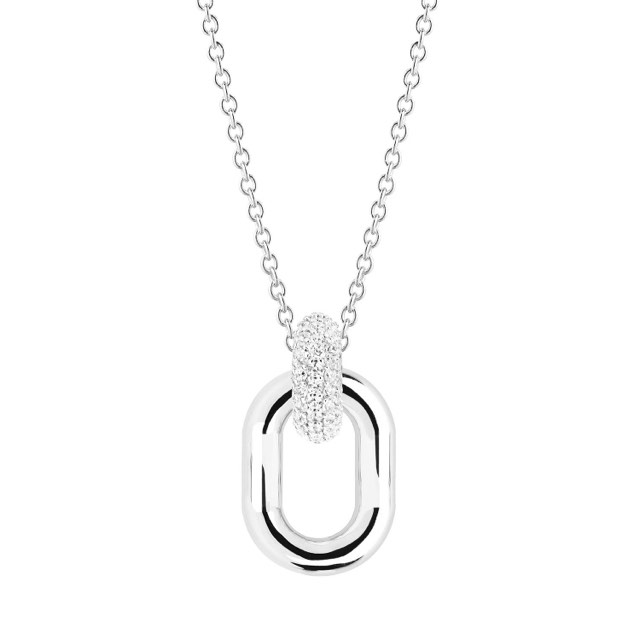 CAPRI DUE Necklaces White Zirkoner (silver) 45-60 cm