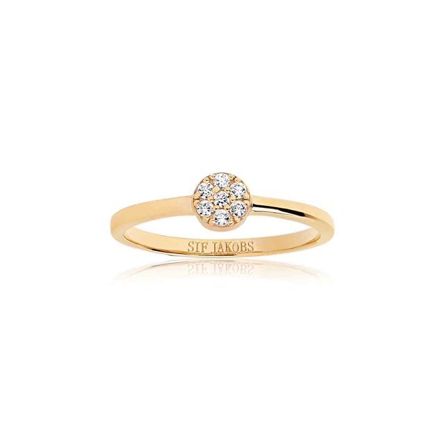 CECINA ring White Zirkoner (Gold)