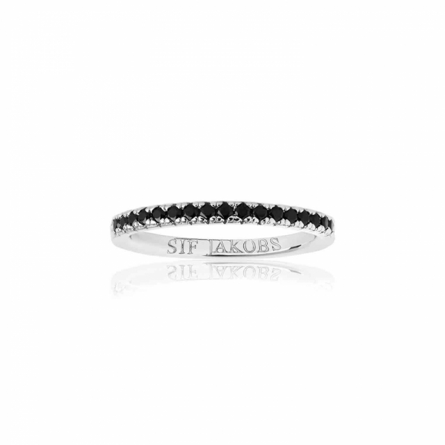 ELLERA ring Black Zirkoner (silver)
