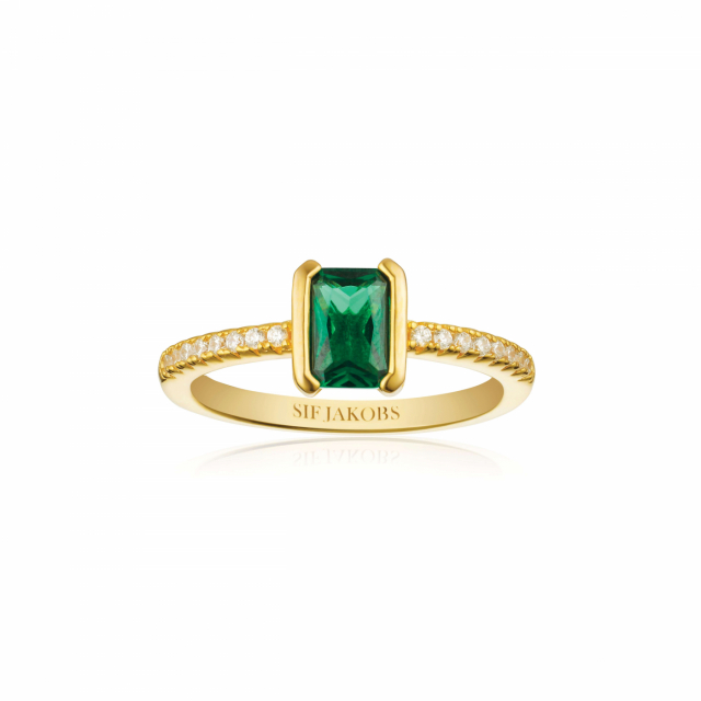 ROCCANOVA PICCOLO Ring Grön zirkonia Gold