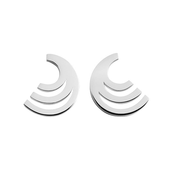 Offset Triple Earring silver