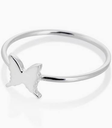 Petite papillion  Ring Silver in the group Rings / Silver Rings at SCANDINAVIAN JEWELRY DESIGN (s110-R)