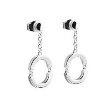 Linked Circle Earring silver in the group Earrings / Silver Earrings at SCANDINAVIAN JEWELRY DESIGN (s121)