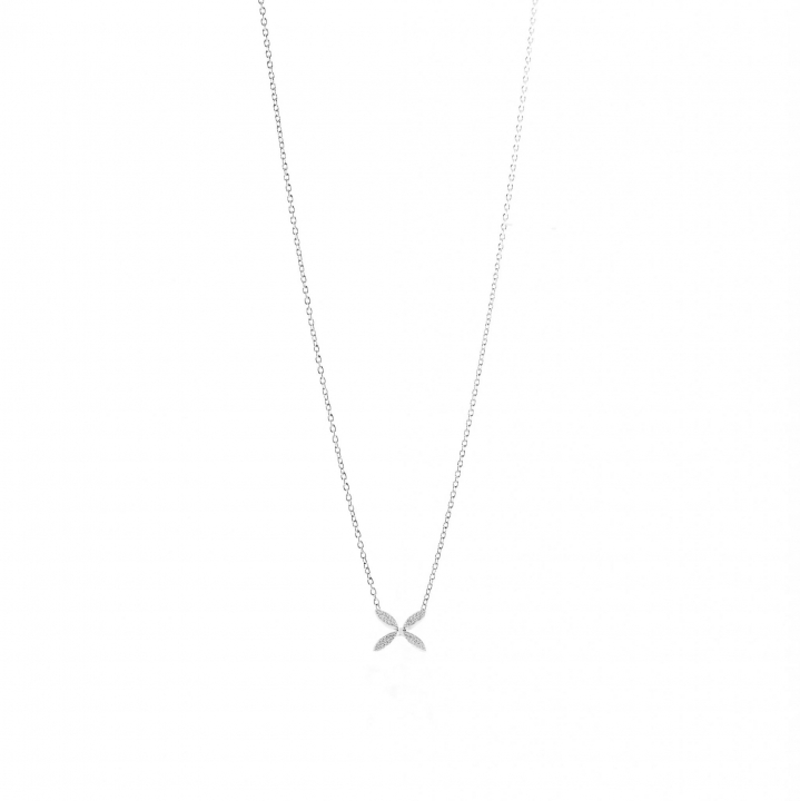Sparkling ellipse mini Necklace Silver in the group Necklaces / Silver Necklaces at SCANDINAVIAN JEWELRY DESIGN (s206)
