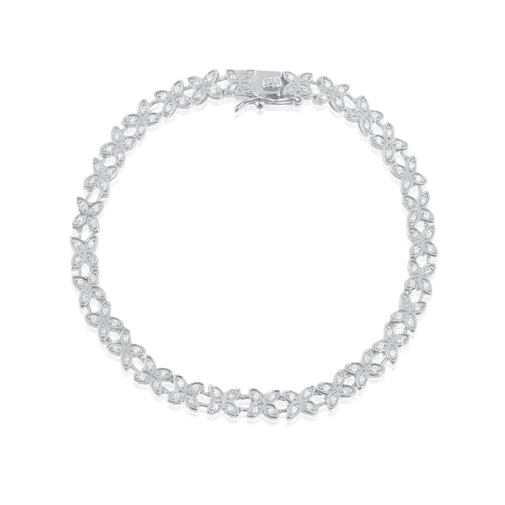 Sparkling ellipse mini T-Bracelet Silver in the group Bracelets / Silver Bracelets at SCANDINAVIAN JEWELRY DESIGN (s221-R)