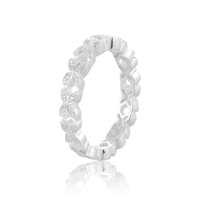 Sparkling ellipse mini Ring Silver in the group Rings / Silver Rings at SCANDINAVIAN JEWELRY DESIGN (s223-R)