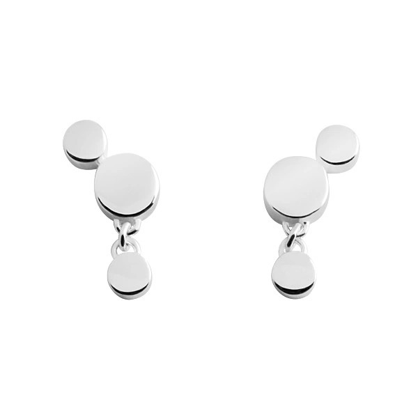 Dot Triple Earring silver in the group Earrings / Silver Earrings at SCANDINAVIAN JEWELRY DESIGN (s233)