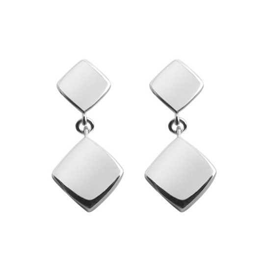 Shape Double Earring silver in the group Earrings / Silver Earrings at SCANDINAVIAN JEWELRY DESIGN (s244)