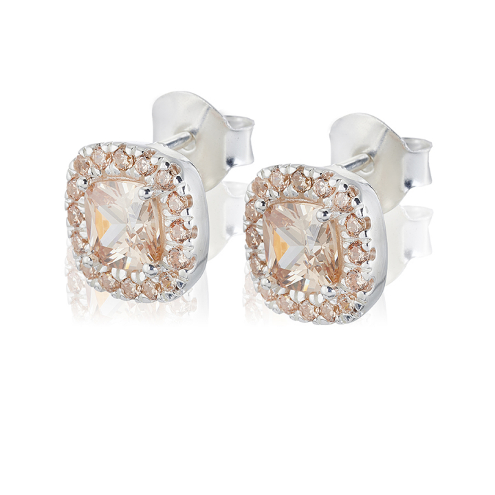 Glamorous - champagne Earrings studs Silver in the group Earrings / Silver Earrings at SCANDINAVIAN JEWELRY DESIGN (s309)