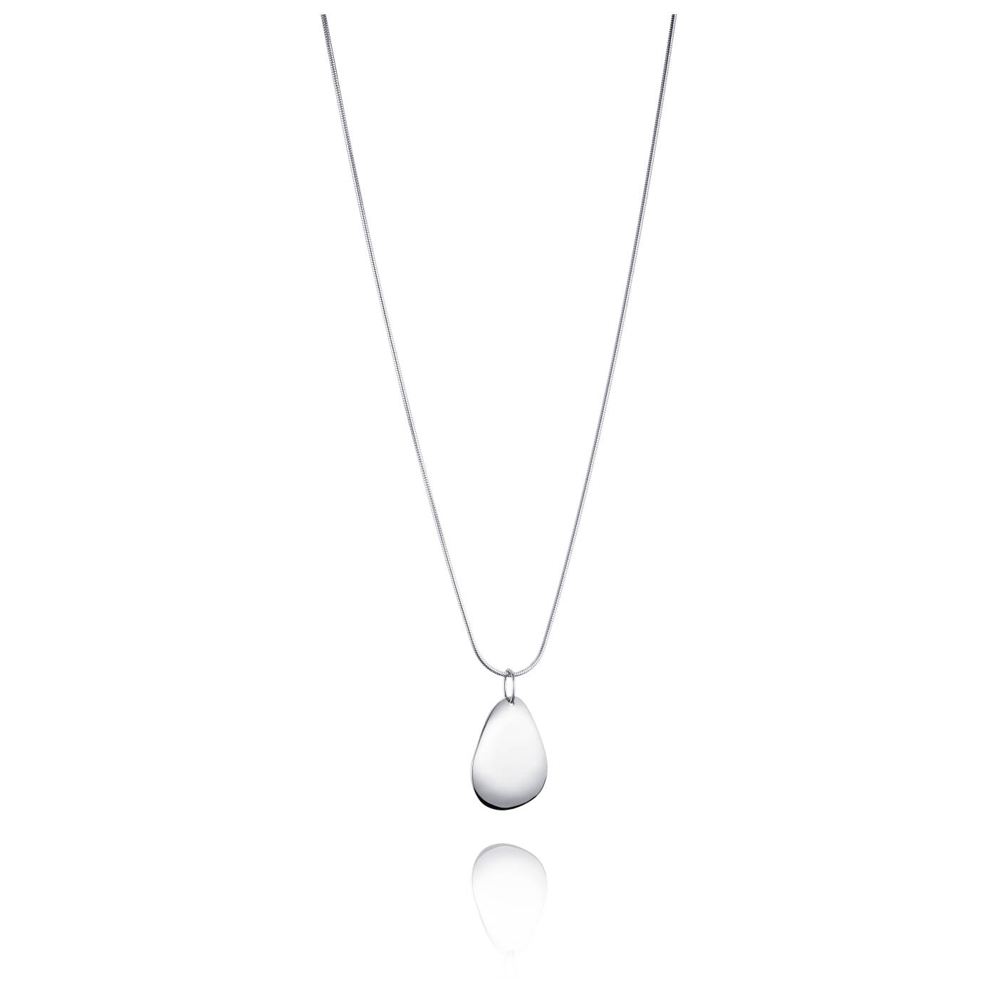 Little Rose Petal Pendant Silver 45 cm 