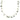 Capri stone charm neck gold green 45 cm