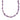 Capri stone neck gold purple 42 cm