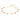 Capri stone charm brace gold orange