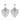 Lydia big pearl ear silver