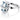 Little Bend Over - Aquamarine Ring Vitguld