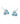 Clover 6 mm, Aquamarine Medical Plastic