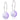 Natural Titanium Round 8 mm, Violet Örhänge