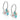Natural Titanium Heart 10 mm, Rainbow Örhänge