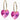 GT Ear Ring 14 mm, Heart 10 mm, Rose