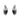 2024 HERITAGE EAR CLIPS SILVER BLACK ONYX