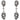 MOONLIGHT GRAPES Örhänge Silver, OXIDISED