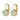 LOUISE Guld LIGHT GREEN