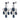 LEONORA Silver ROYAL BLUE / CRYSTAL Örhänge