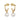 Branch pearl hoops gold