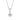 PRINCESS ROUND MEDIO halsband vita Zirkoner (silver) 45 cm