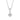 PRINCESS ROUND MEDIO halsband vita Zirkoner (silver) 45 cm