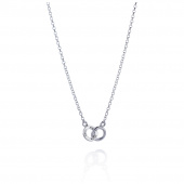 Mini Twosome Necklaces Silver 42-45 cm