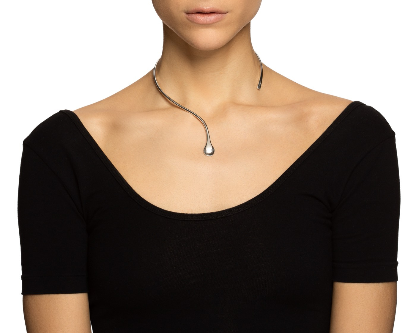 Soft Tear Necklaces Silver