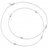Love Bead Long - Silver Necklaces Silver 85 cm