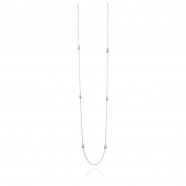 Love Bead Long - Silver Necklaces Silver 85 cm