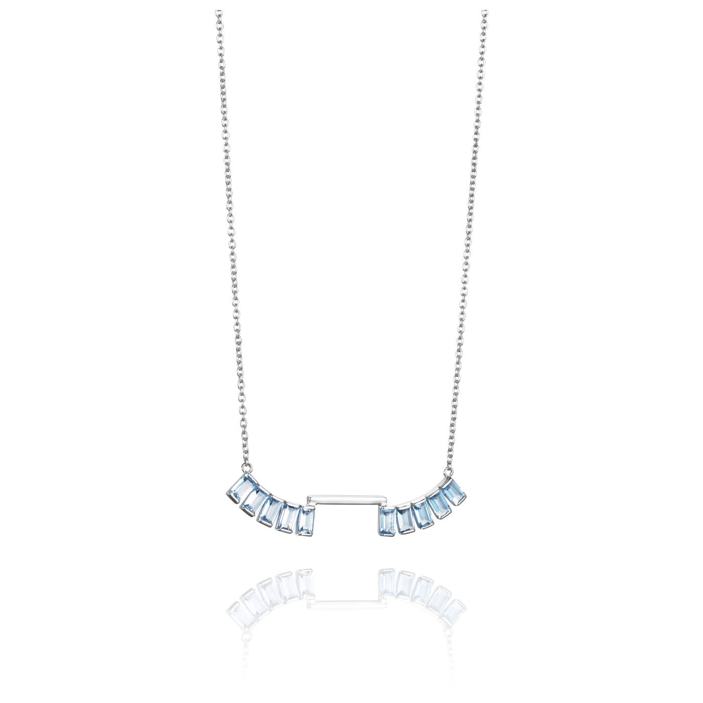 Pretty In Blue Necklaces Silver